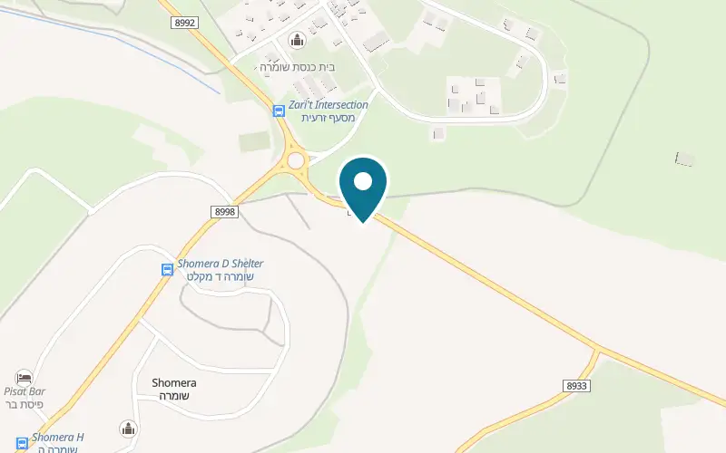 Map showing Lev Hahoresh at Moshav Shomera, Western Galilee, Shomera