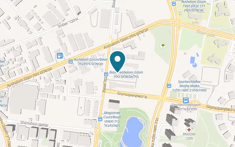 Map showing Lewinsohn Winery at 16 Bazel Street, Petah Tikva