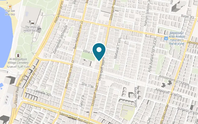 Map showing Ligori Delicatessen at 201 Dizengoff Street, Tel Aviv-Yafo
