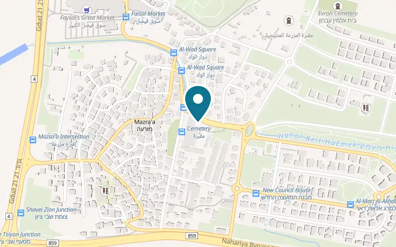 Map showing Linguini at 10 Al-Hawarin Street, Mazra'a