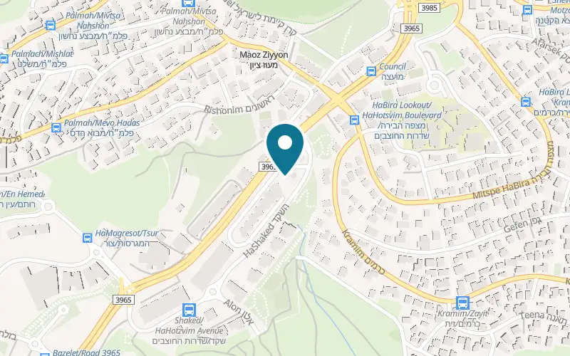 Map showing Link Bar at 5 HaYetzira Street, Mevaseret Zion