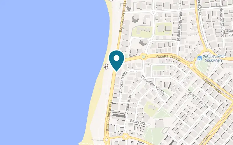 Map showing Little Prague at 99 Ben Gurion Road, Bat Yam