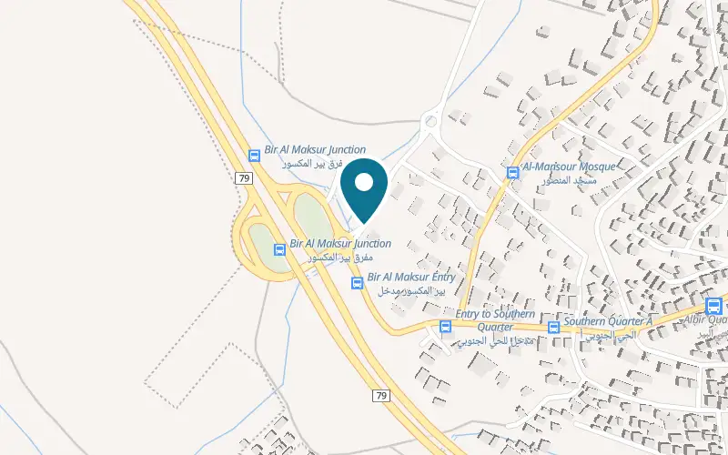 Map showing Luqma at The main entrance to Bir al-Maksur, a minute from Interchange 79, Bir al-Maksur