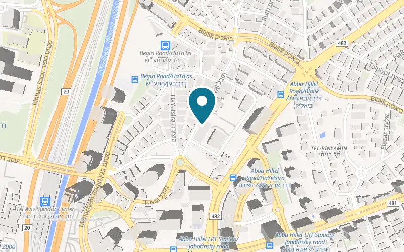 Map showing mae cafe Bursa at 15 Tuval Street, Diamond Exchange district, Ramat Gan