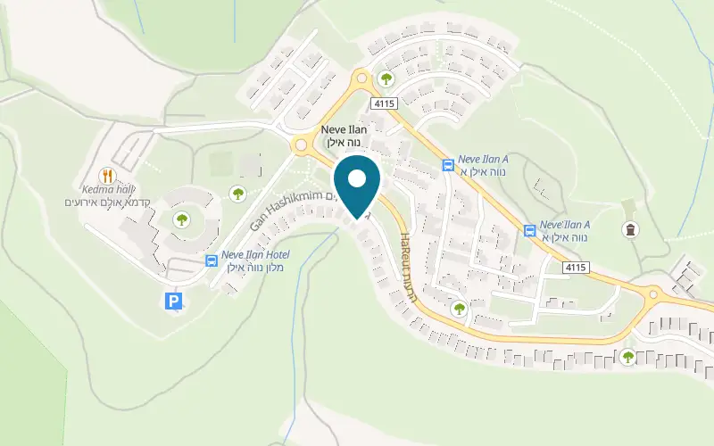 Map showing Magic Suite at 13 Gan HaShikmim Street, Neve Ilan, Neve Ilan