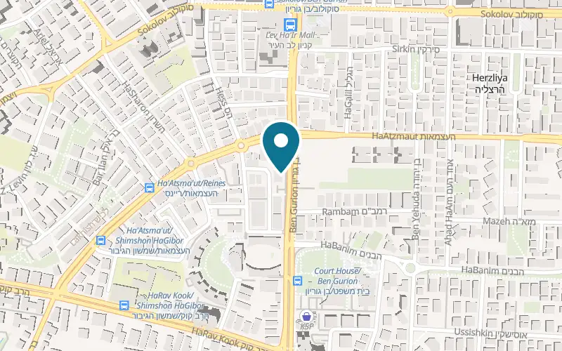 Map showing Mai Place at 16 Ben Gurion Boulevard, Herzliya