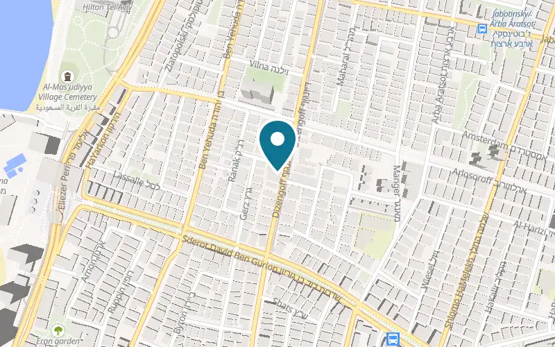 Map showing Malka Jewelry at 187 Dizengoff Street, Tel Aviv-Yafo