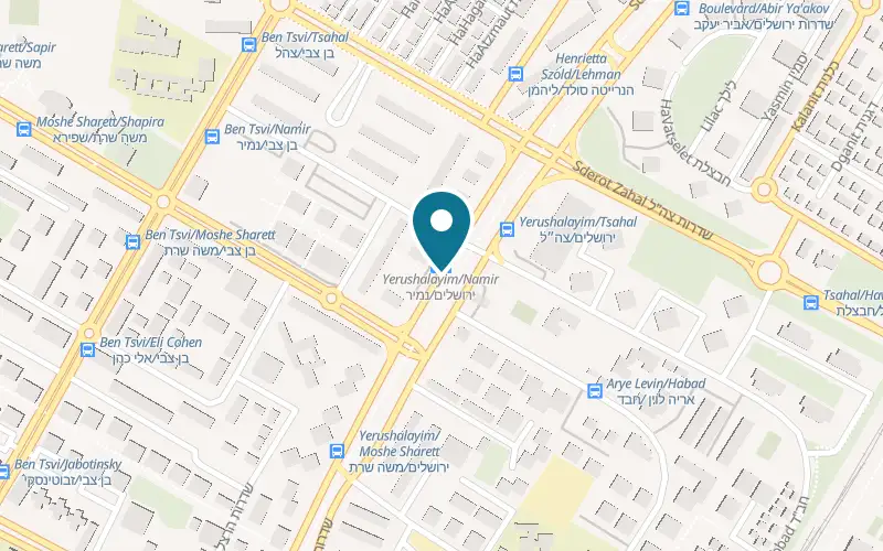 Map showing Mama Shnitzel at 50 Sderot Yerushalayim, Kiryat Yam