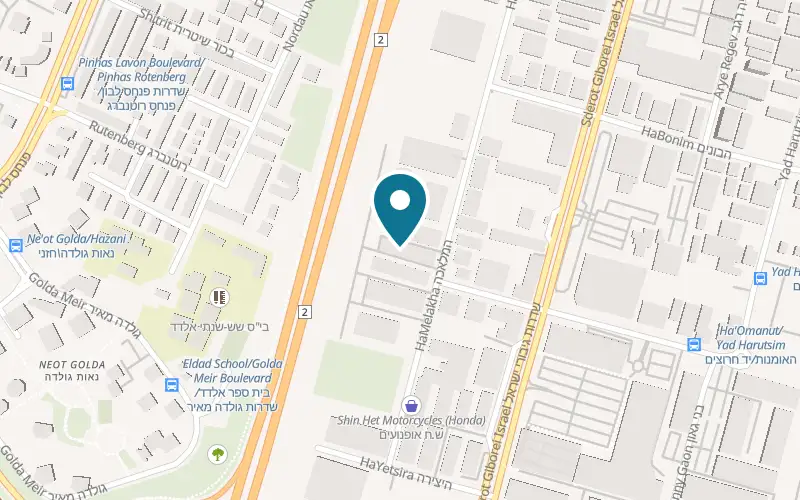 Map showing Mamaroni at 12 HaMelacha Street, Netanya