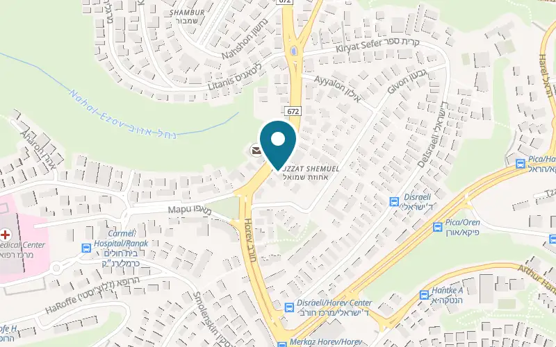 Map showing Mambo Milano at 127 Moriah Avenue, Haifa