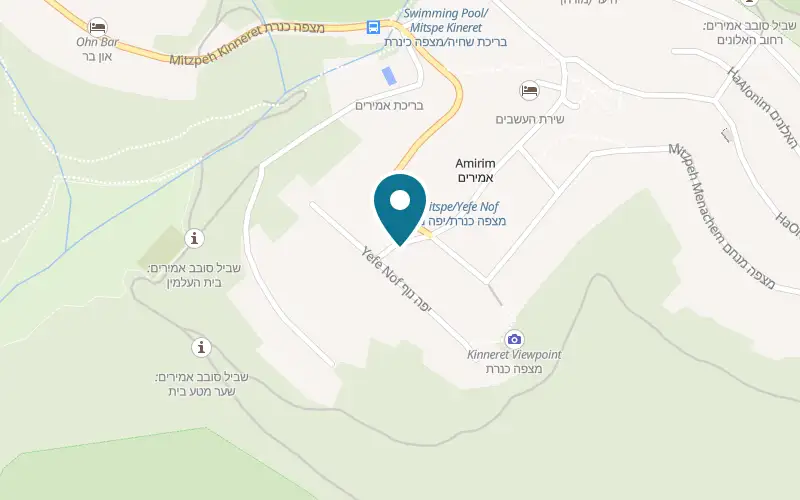 Map showing Mazal Shel Tzimer at 52 Yefe Nof Street, Amirim