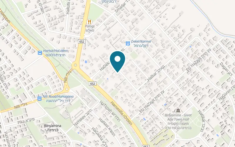 Map showing Mazalika at 6 HaMeyasdim Street, Binyamina-Giv'at Ada
