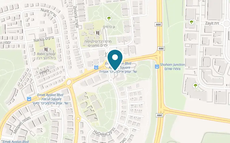 Map showing Meat & Deli at 30 HaDekel Street, Shoham