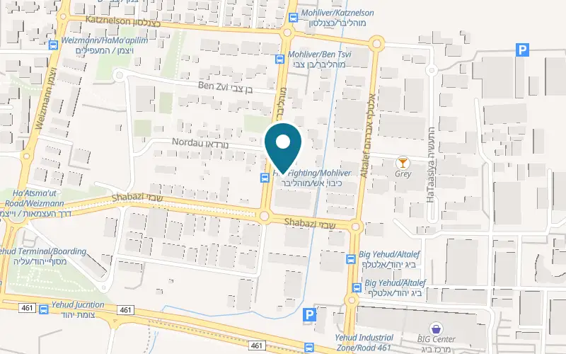 Map showing MeatUp at 2 Mohliver Street, Yehud