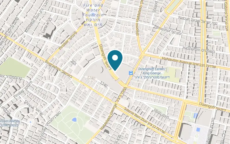 Map showing Mesudarot at Dizengoff Center, 50 Dizengoff Street, Tel Aviv-Yafo