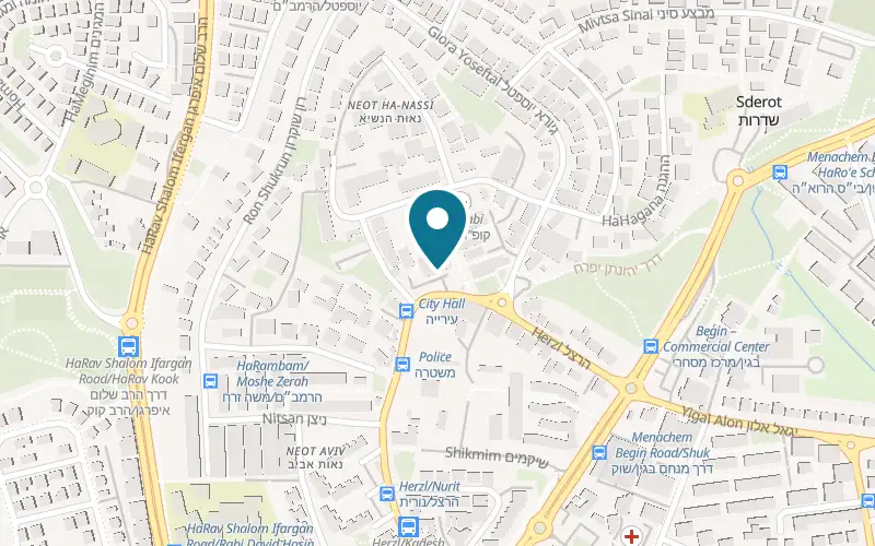 Map showing Mexico 70 at 8 Kikar HaNasi, Sderot