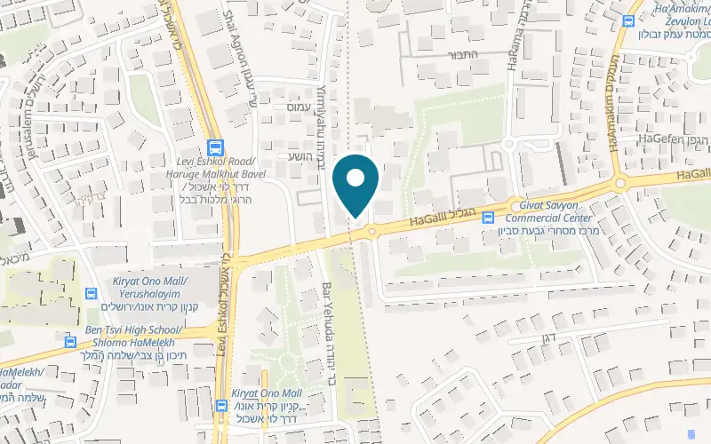 Map showing Mezzaluna at 1 Shlomo Ravaon Street, Ganei Tikva