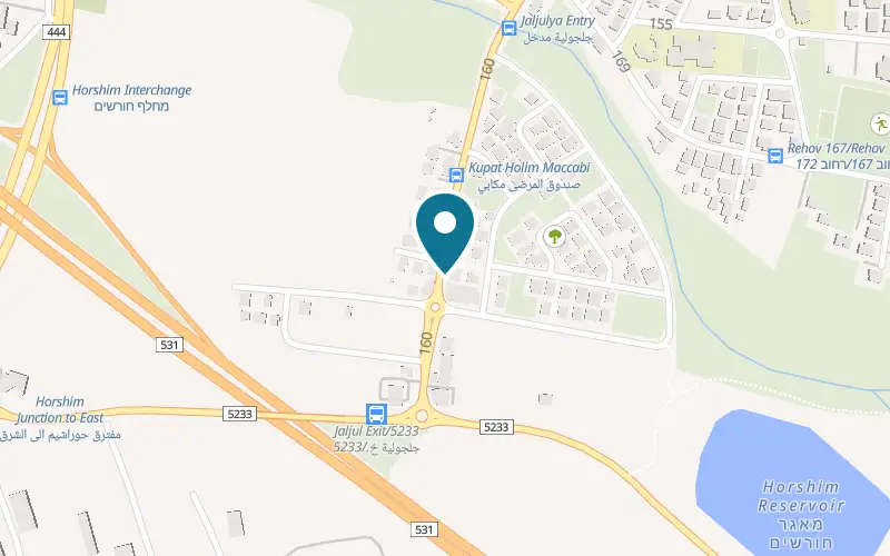 Map showing Mifgash Al Dayaa at 47 Al Quds Street, Jaljulia