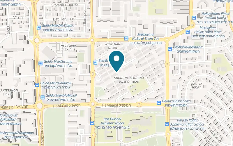 Map showing Burger Mister-B-10 at 23 Derech HaShalom, Dimona