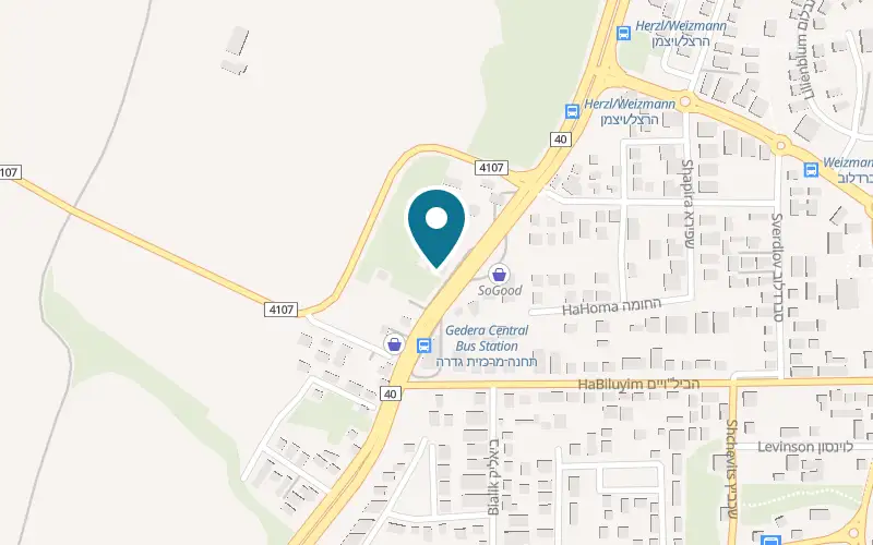 Map showing Miyo at 7 Herzl Street, Gedera
