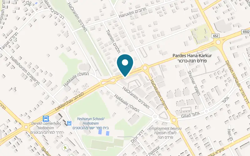 Map showing Monkey Burger at 4 Derech HaBanim, Pardes Hanna-Karkur