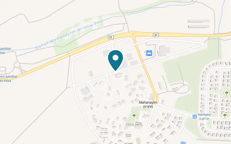 Map showing Moshytz Coffee at Industrial zone, Kibbutz Mahanayim, Mahanayim