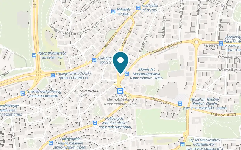 מפה: מוסלין בית הנשיא ברחוב הנשיא 10, ירושלים