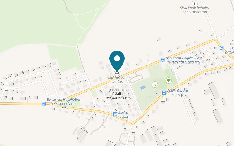 Map showing Mul HaYaar at Bethlehem of Galilee, Bethlehem of Galilee