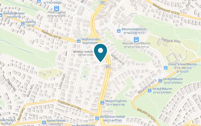 Map showing My Beauty Clinic at 4 HaMayim Street, Merkaz HaCarmel, Haifa