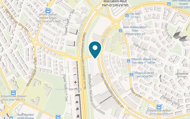 Map showing My Ninja at 28 Dam HaMaccabim Street, Modi'in-Maccabim-Re'ut