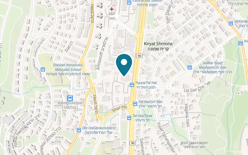 Map showing Nacho at 60 Kikar Tzahal, Kiryat Shmona