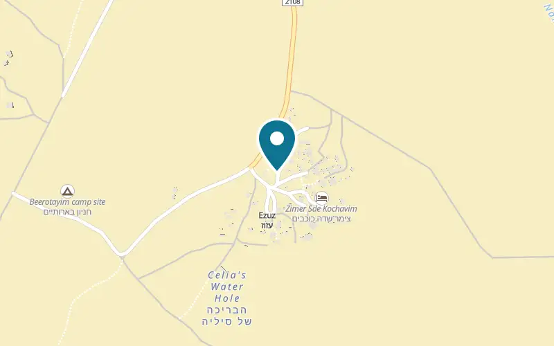 Map showing Nekudat Chen in Ezuz at Ezuz, Ezuz