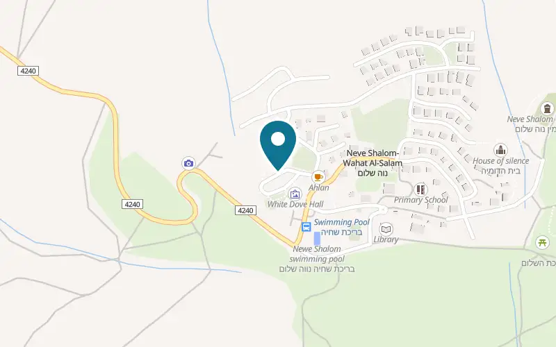 Map showing Neve Shalom Hotel at Neve Shalom/Wahat al-Salam, near Latrun, Neve Shalom