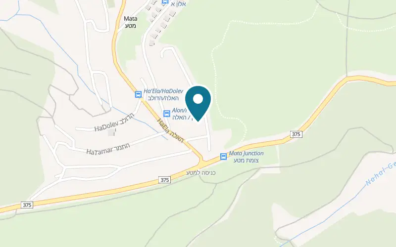 Map showing Nevo Winery at 57 HaBrosh Street, Moshav Mata, Mata