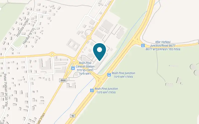 Map showing New Deli Rosh Pinna at Galil Center, Rosh Pinna