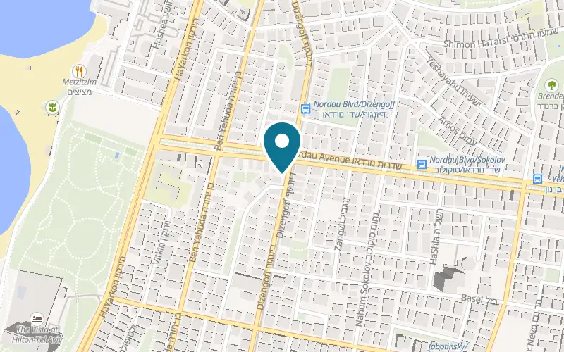 Map showing Norder at 245 Dizengoff Street, Tel Aviv-Yafo