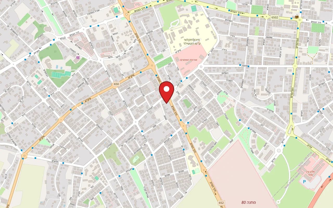 Map showing Nuni VeFortuna at 16 Hanadiv Road, Pardes Hanna-Karkur