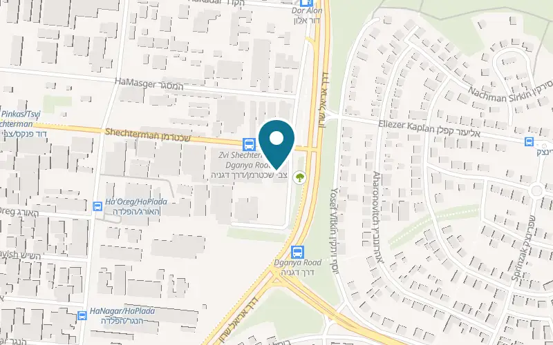 Map showing Odiva Art at 28 Zvi Shechterman Street, old industrial zone, Netanya