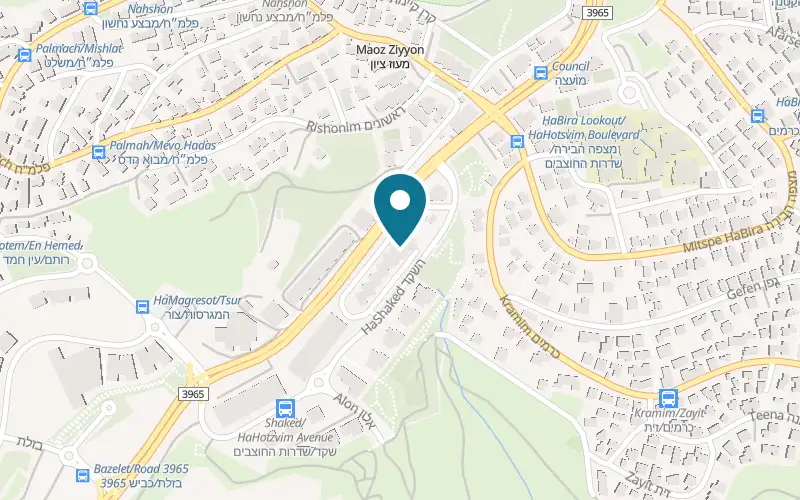 Map showing Ofer's Butcher at 5 HaYetsira Street, Mevaseret Zion