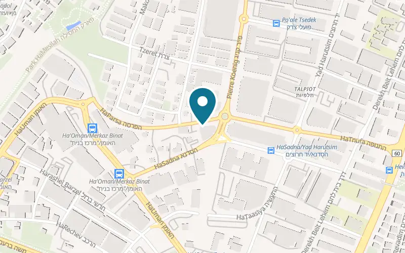 Map showing Ofra at 16 HaParsa Street, Talpiot, Jerusalem