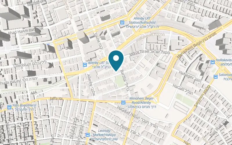 Map showing Okinawa Levontin at 11 Levontin Street, by Gan HaHashmal, Tel Aviv-Yafo