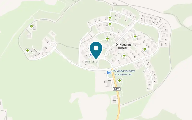 Map showing Or HaGanuz Winery at Moshav Or HaGanuz, Merom HaGalil, Or HaGanuz