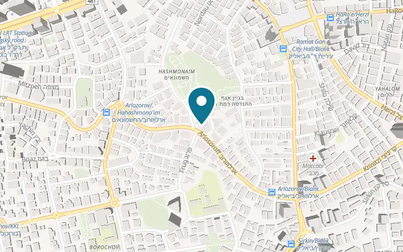 Map showing Pasta & Wine at 34 Arlozorov Street, Ramat Gan