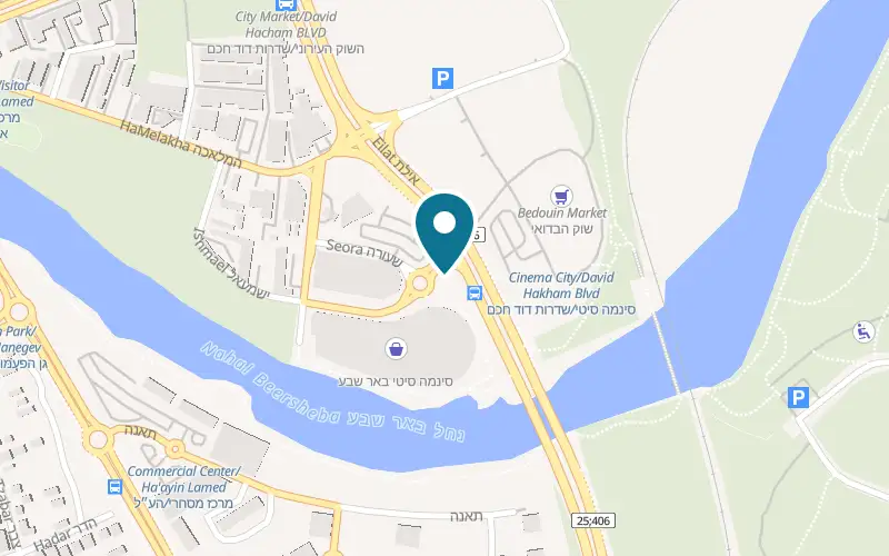 Map showing Patrick's at 1 HaHita Street, Cinema City, Beer Sheva
