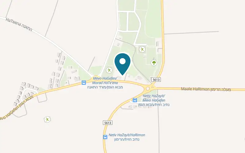 Map showing Pazi Coffee at Mevo HaGefen, Yanuv