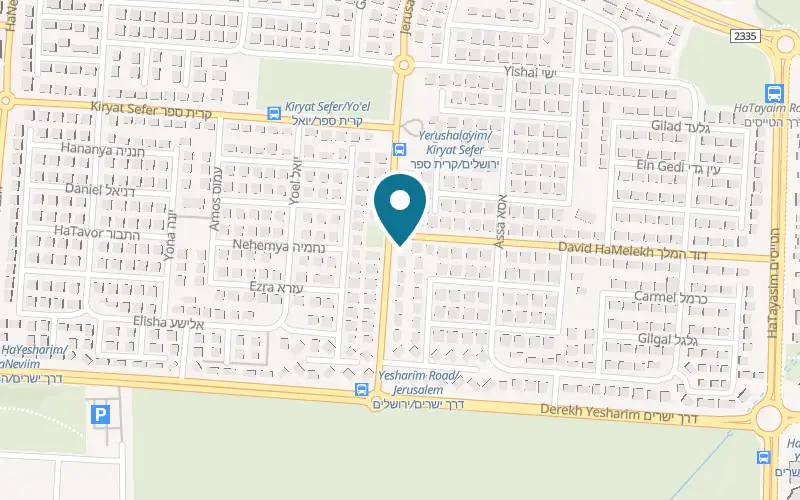 Map showing Pizza Bino HaMeruba'at at 51 Jerusalem Street, Ofakim