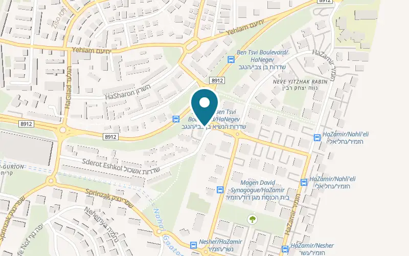 Map showing Pizza Da Vinci at 2 HaGolan Street, Nahariya