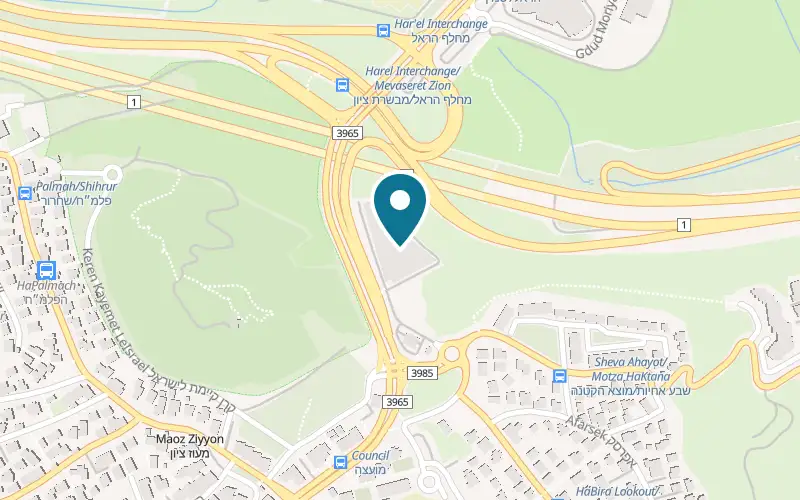 Map showing Pizza Hut Mevaseret Zion at Mevaseret Mall, 10 HaHotzvim Boulevard, Mevaseret Zion