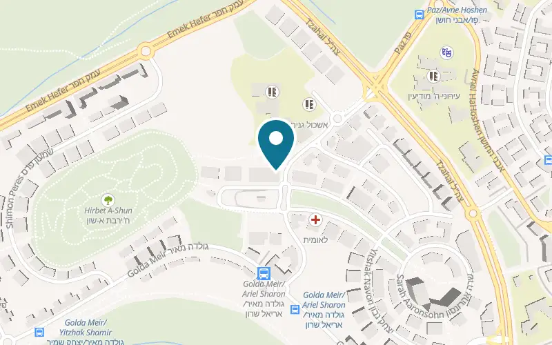Map showing Pizza Hut Modi'in Moreshet at 13 Ariel Sharon Street, Modi'in-Maccabim-Re'ut