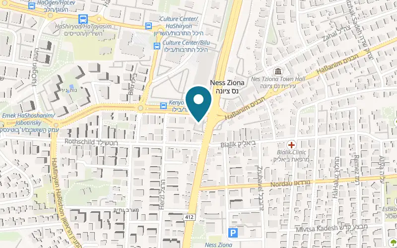 Map showing Pizza Hut Ness Ziona at 37 Weizmann Street, Ness Ziona